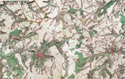 Map of Nivelles, Belgium by Joseph de Ferraris